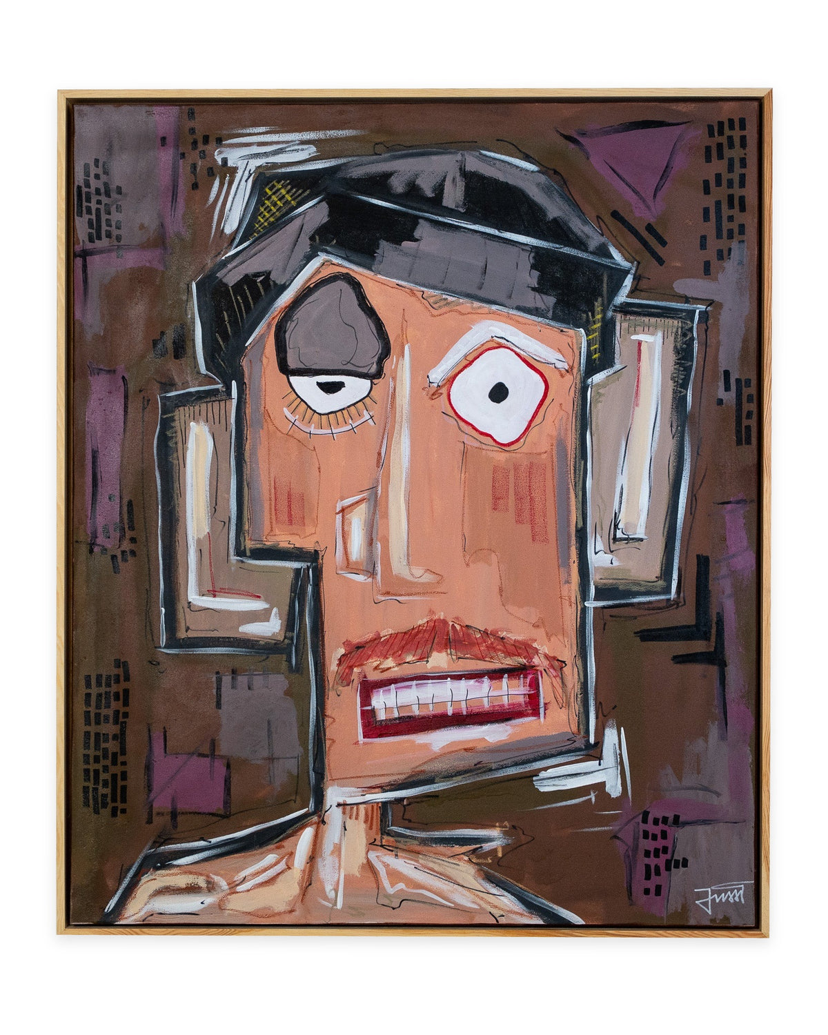#Face – Original Acrylbild von Jussi