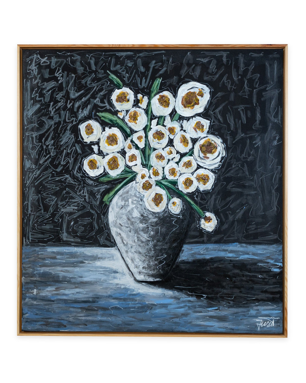 #White bouquet – Original Acrylbild von Jussi
